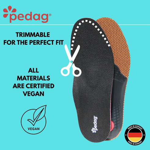 pedag Worker Heavy Boot Insoles, Made in Germany, Supports Foot from Heel to Toe, Longitudinal and Metatarsal Arch, Men