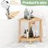 2-in-1 18 Inch Bamboo Shower Stool with Storage Shelf, Corner Stool & Foot Rest, Non-Slip Waterproof Bathroom Seat