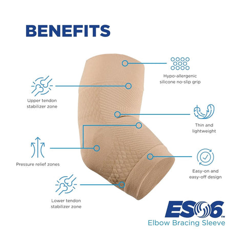OrthoSleeve Tennis | Golfer's Elbow Brace for medial and lateral epicondylitis, tendonitis, and elbow pain