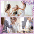 11 Pieces Bridal Shower Wedding Makeup Bags, Canvas Cosmetic Bags for Bachelorette Party, Bride I Do Crew Gifts (White,