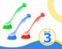 Plastic Long Handled Scrubbing Brush with Suction Cup, Durable Bristles, Assorted Colour, Pack of 3