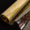 CMFYHM Clear Cellophane Wrap Roll, 34" x 120’Ft Gold Polka Dot Cellophane for Gifts, Baskets, Flowers, Party Decorations