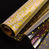 CMFYHM Clear Cellophane Wrap Roll, 34" x 120’Ft Gold Polka Dot Cellophane for Gifts, Baskets, Flowers, Party Decorations