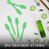Pana 100pcs 2.5" Disposable Plastic Spatulas for Cosmetic Make Up, Skin Care, Facial Cream Mask (APPLE GREEN)