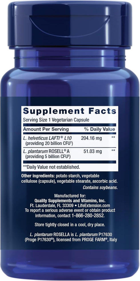 Immune 30 Life Extension FLORASSIST Probiotic Women's Health, Vaginal Health, Digestive Health, Health, Gluten-Free