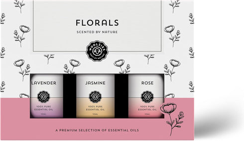 Floral Bliss Essential Oil Set | Pure, Natural & Undiluted Therapeutic Grade