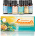 Summer Essential Oils Set - Pure Plant Extract Blends, 6x10ml with Bottle Opener for Diffusers and Soap Making