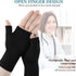 4 Pieces Fingerless Wrist Gloves, Unisex Compression Arthritis Support Sleeve, Sports Wrist Brace for Typing (Black,