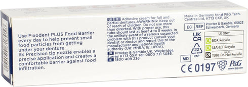 Fixodent Denture Adhesive Cream, Food Seal