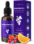 NutraChamps Organic Elderberry Syrup, 5000mg Elderberry Extract with Vitamin C & Zinc, Sugar-Free Immunity Booster