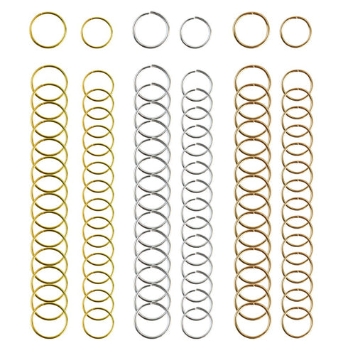 Nydotd 180 Pieces Hair Rings - Braid Rings, Loop Clips, and Hoops - 3 Colors, 2 Sizes for Women's Fashion Hair