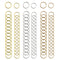 Nydotd 180 Pieces Hair Rings - Braid Rings, Loop Clips, and Hoops - 3 Colors, 2 Sizes for Women's Fashion Hair