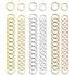 Nydotd 180 Pieces Hair Rings - Braid Rings, Loop Clips, and Hoops - 3 Colors, 2 Sizes for Women's Fashion Hair