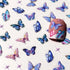 Butterfly Nail Art Stickers, 5D Self-Adhesive Spring Nail Stickers, Blue Pink 3D Embossed Nail Design