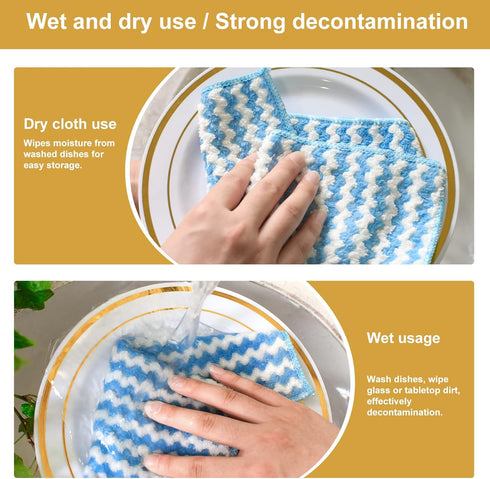 FGSAEOR Microfiber Cleaning Cloth, Ultra Absorbent Kitchen Towels for Washing Dishes, Cleaning Rags