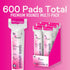 Swisspers Premium Cotton Rounds, 100 Count (Pack of 6) - 100% Pure Cotton, Soft, Hypoallergenic Pads for Makeup Removal