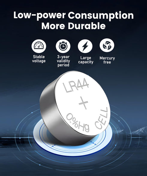 LR44 Batteries AG13 A76 357 1.5V Alkaline Battery, 20 Pack for Thermometer, Watch, Button Battery