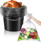 Teling 50 Pack Clear 5 Gallon Bucket Liner Bags, Disposable Marinating Container Bag for Food Storage