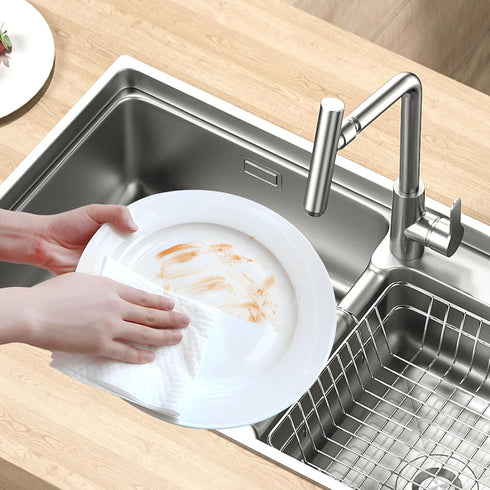 Dish Cleaning Wipes Individually Wrapped, Portable Kitchen Disposable Dish Soap Wipes for Quick Cleaning, 100 Pcs