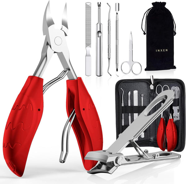 Toenail Clippers for Seniors, Thick Ingrown Toenails Set for Men Women, Heavy Duty Pedicure Tools