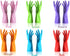 4 Pair Waterproof Reusable Nitrile Gloves for Dishwashing, Car-washing, Laundry, Household Cleaning