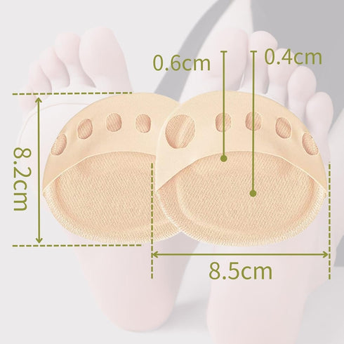 Metatarsal Pads Invisible Socks, Soft Foot Pads for Women and Men, Reusable Ball of Foot Cushions for Runners