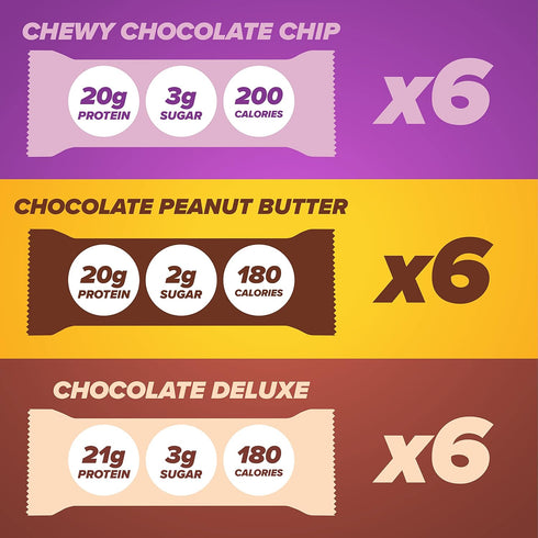 Bars Chocolate Variety Pack, 18 ct
