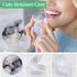 Retainer Case, Cute Mouth Guard Case with Mirror and Ventilation, Orthodontic Aligner Case (Gray Marble)