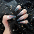 JERCLITY 24 Pieces Pink Alloy Zodiac Nail Charms, 12pcs Zodiac Signs Nail Studs, 12pcs Constellation Words Nail Charms