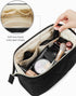Telena Puffer Makeup Bags for Women: Nylon Puffy Padded Makeup Organizer Case, Wide-Open Travel Pouch