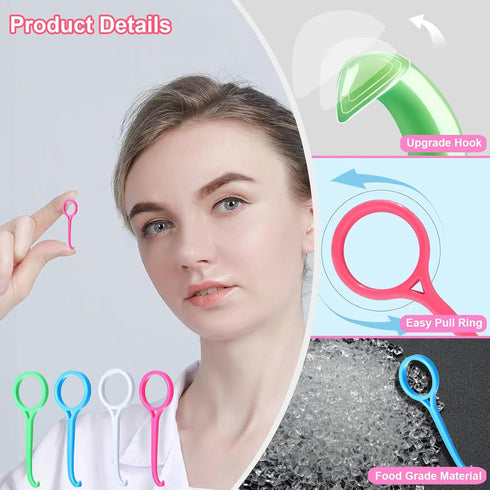 Aligner Removal Tool, Portable Clear Tool for Invisalign Retainers, Braces, Aligners, 8PCS Hook Pull Tool