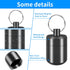 CHIVENIDO Pill Keychain Holder, Small Waterproof Pill Box Organizer, Portable Pill Holder Keychain, Gray