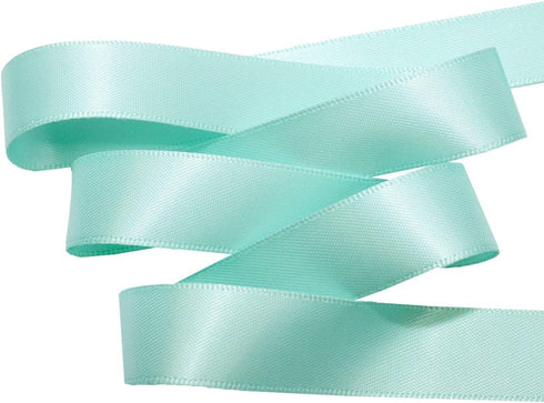 Morex Ribbon Double Face Satin Ribbon 3/8" X 50 YD Aqua for Gift Wrapping, Birthday Gift Cards, Wedding Crafts