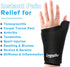 Wearable Thumb Wrist Ice Pack - Reusable Hot Cold Compress for Injuries, Carpal Tunnel, and Swelling, Black-S/M
