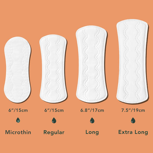 Rael Feminine Care, Period Essential for Women - Organic Cotton Cover Regular & Overnight Pads for Women, Regular Panty