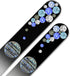 Mont Bleu Premium Set of 2 Glass Nail Files, Hand Decorated with Crystals in Black Velvet Sleeve