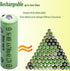 Yibatopow 8 Packs 1.2V 700mAh AA Ni-MH Rechargeable Batteries,Double A Solar Lights Battery for Outdoor String Lights
