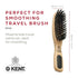 Kent PF10 Natural Boar Bristle Brush for Hair Straightening, Styling, Smoothing - Travel-Friendly