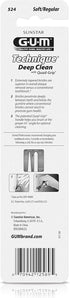 GUM Technique Deep Clean Toothbrush - Soft Full Head for Adults with Sensitive Gums - Extra Fine Bristles, 2ct