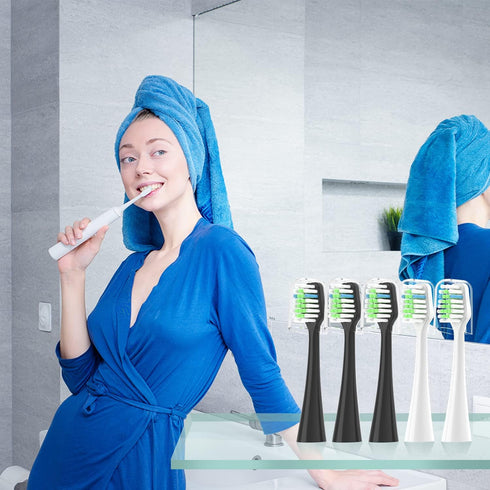 Replacement Toothbrush Heads for Waterpik - Fits Complete Care 9.0 (CC-01), Care 5.0 (WP-862), Sonic Electric Toothbrush