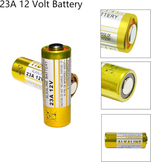23A 12 Volt Battery A23, Long Lasting 12V Battery 5 Pack for Doorbells and Remote Control Units