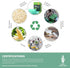 Small Trash Bags, 2.6 Gallon Green Compostable Bathroom Wastebasket Can Liners, 125 Count (Pack of 1) Mini Bags