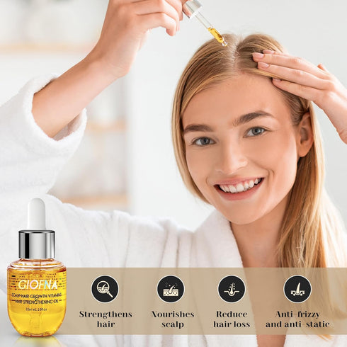 Hair Oil Rosemary Hair Care Serum - Scalp Care Oil for Curly, Thick, Frizzy Hair, 2Pcs