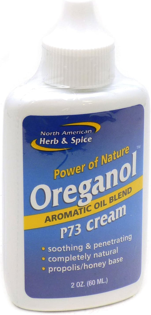 P73 2 oz. P73 NORTH AMERICAN HERB & SPICE Oreganol Cream - - Potent, Natural Moisturizer - Oreganol Oregano Oil, Honey