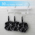 Yoget Bath Loofah Sponge, 4 Pack Black 60G Shower Mesh Ball Soft Pouf Body Scrubber for Exfoliating Skin