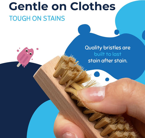 Miss Mouths Messy Eater Laundry Brush Gentle Fabric Scrub Brush for Spot Cleaning, Pre-Treating Stains & Delicates