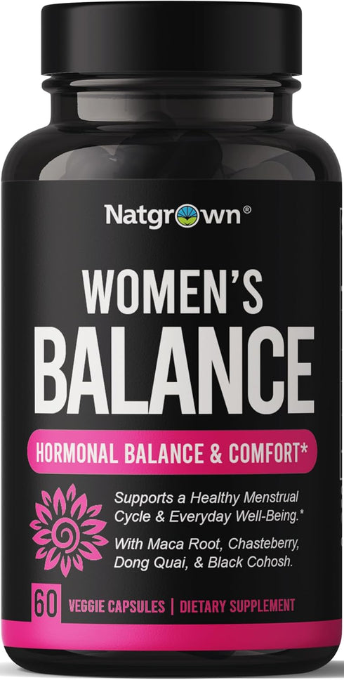 Natgrown Hormone Balance for Women PMS & Menopause Supplement for Fertility Hormonal