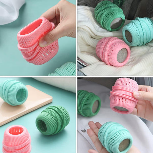 Gatuida Fabric Softener, 3pcs Set Laundry Ball Dispenser for Washing Machine, TPE Household Friendly