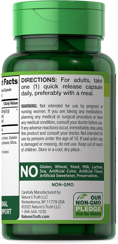 Ceylon Cinnamon Capsules by Natures Truth | 2000mg | Non-GMO & Gluten Free Supplement