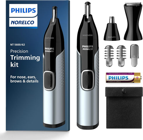 Philips Norelco Nose Trimmer 5000, Nose, Ears, Eyebrows Trimming Kit NT5600/62